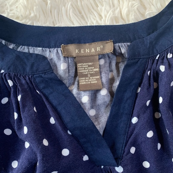 🦋Kenar navy polka dot top - Picture 3 of 6